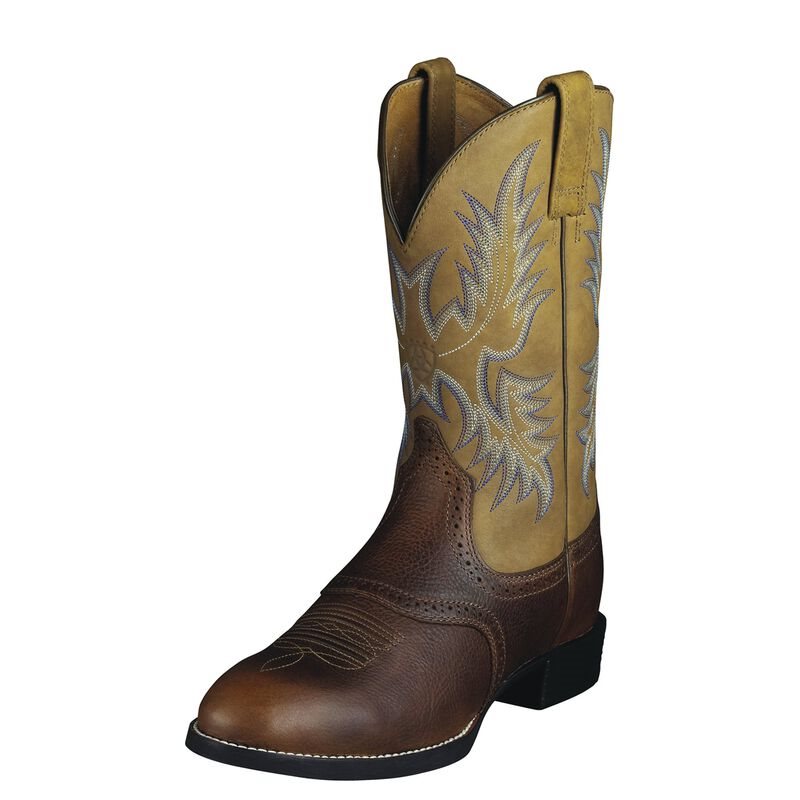 Ariat Western: Heritage Stockman Botas Western Hombre - Marrones / Verde (WJOAQ3497)